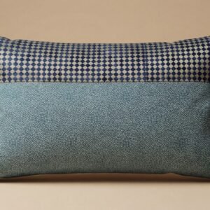 Golden Speckle Geometric Panel Lumbar - Blue